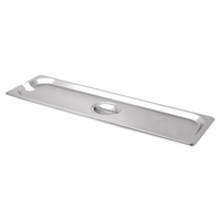 Omcan 80621 Half-Size Long Slotted Stainless Steel Steam Pan Cover