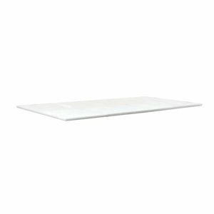Étiquette alternative : Omcan 43200 Panneau poly de 26 » x 48 » x 1 » pour tables plateformes en poly avec plateau à découper blanc HDPE en crédence pour cuisines commerciales
