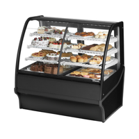 Présentoir commercial True TDM-DZ-48-GE/GE-S-S 48" à double zone en verre courbé