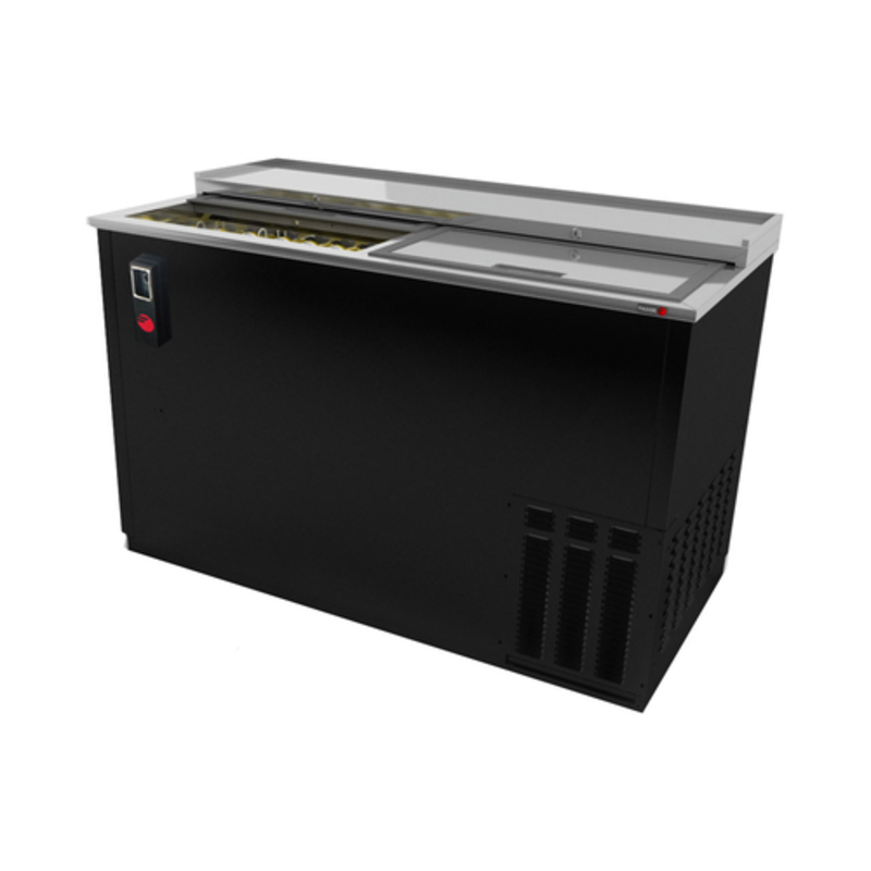 Fagor FBC-50-HC 50-1/2"W Slide Top Deep Well Bottle Cooler for chilling beverages in bars and restaurants.