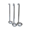 Stainless Steel Serving Ladle Set Featuring Three Professional Quality Ladles For Soups And Sauces.