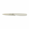 Alt Tag: Omcan 11499 3.25-inch Stainless Steel Paring Knife with Ergonomic Handle, white handle serrated blade