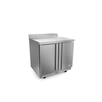Fagor Two-Section Worktop Refrigerator With Backsplash In Stainless Steel Finish