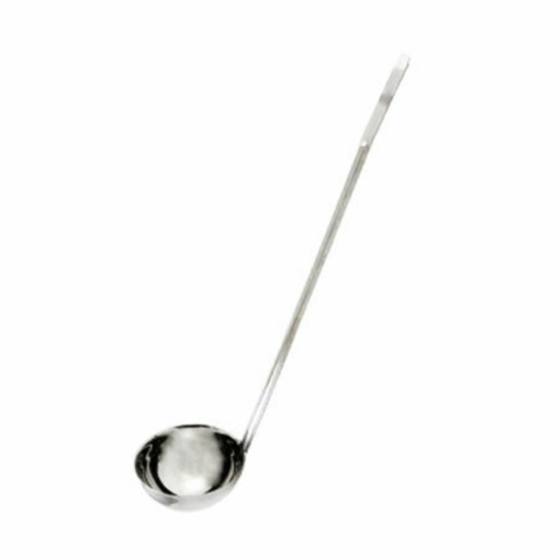 Omcan 80754 8 oz. Stainless Steel Serving Ladle for Professional Kitchens stainless steel ladle with long handle