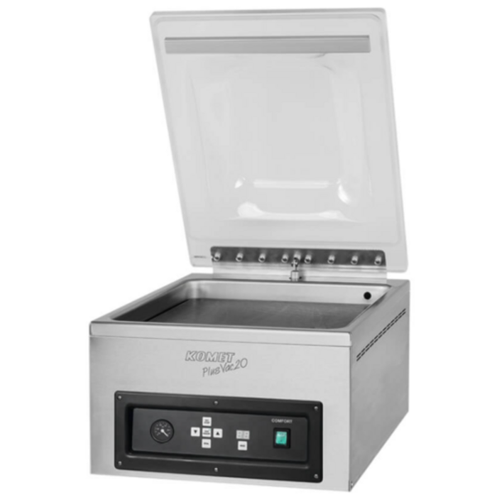 Machine d'emballage sous vide de comptoir KOMET PLUSVAC 20 avec deux barres de soudure de 40 cm