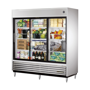 True Refrigeration TSD-69G-HC-LD 78-Inch 3-Door Sliding Glass Reach-In Refrigerator