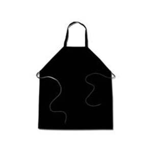 Soft Goods BA-3423BK Black Bib Apron 30" L x 34" W