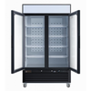 Versa Premier C2-48GDVCP 47.2" Two-Door Glass Merchandiser Refrigerator With Open Doors And Shelves