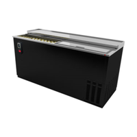 FAGOR Slide Top Bottle Cooler with a sleek black design and slide-top for easy access to chilled beverages.