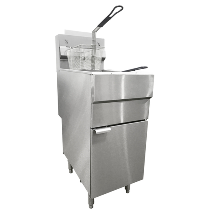 Omcan 44225 Gas Floor Fryer, 15.51"W, 35-40 lb. Capacity