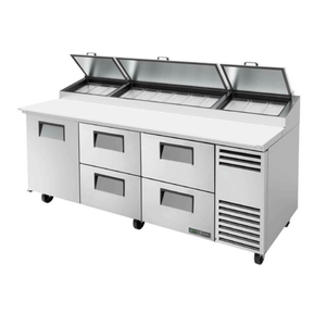 True TPP-AT2-93D-4-HC 93-Inch Refrigerated Pizza Prep Table