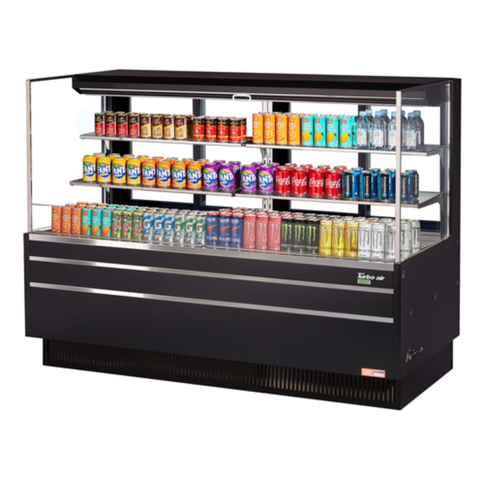 Turbo Air TOM-72L-UFD-W(B)-3S-N 70-3/4"W Horizontal Open Display Merchandiser