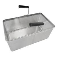 Omcan 49149 Pasta Cooker Basket, Rectangular, Full Size 1/1