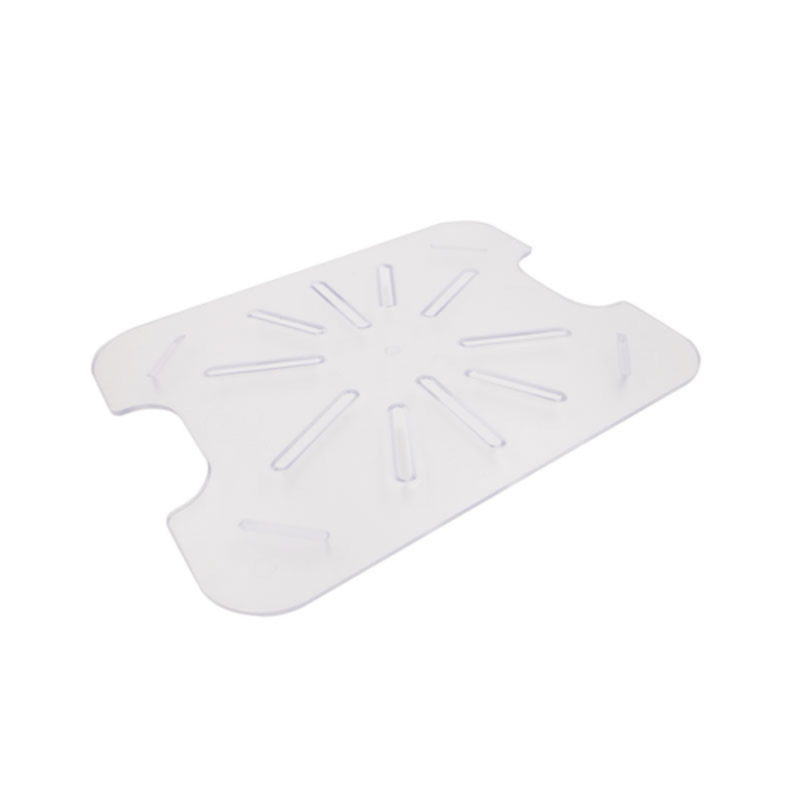 Polycarbonate Drain Shelf For Food Storage Pans - Clear Shelf For Elevating Ingredients Above Liquids.