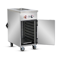 FWE HLC-1W6-7H-7-DRN 17"W Mobile Hot Food Serving Counter