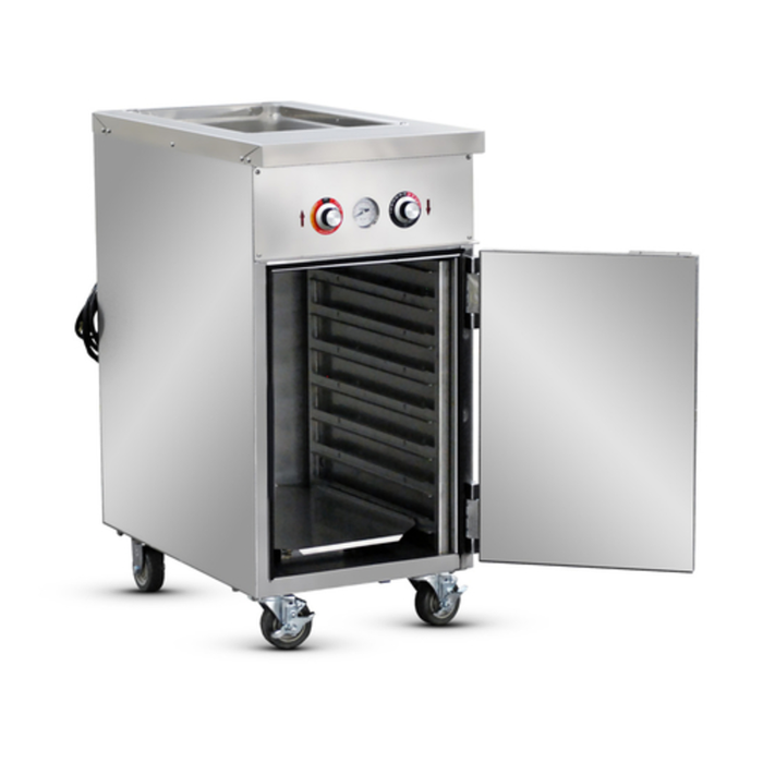 FWE HLC-1W6-7H-7-DRN 17"W Mobile Hot Food Serving Counter