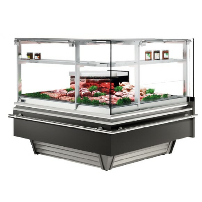 Infrico IDC-VBC90ARIUCP 9.28 Cu. Ft. Red Meat Deli Corner Display