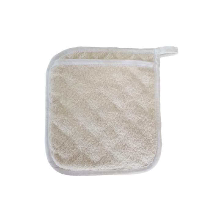 Alt Tag: Omcan 81178 Terry Cloth Pot Holder 17-Inch Heat Resistant 17-inch heat-resistant terry cloth pot holder with hanging loop