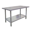 Stainless Steel Commercial Work Table Featuring A Spacious Surface And A Durable Design For Professional Kitchens.
