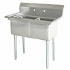 Omcan 43769 41-Inch Two Compartment Stainless Steel Pot Sink For Efficient Commercial Kitchen Use