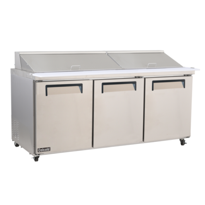 Celcold CMT7230 Mega Top Refrigerated Prep Table 72" W 18.0 cu.ft.