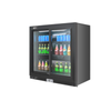 Omcan 48791 36-Inch Black Sliding Door Back Bar Refrigerator With Bottled Drinks And Mixers Inside
