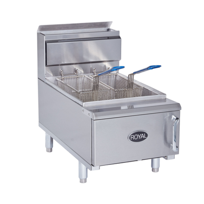 Royal RCF-25 25 lb. Gas Countertop Full Pot Fryer