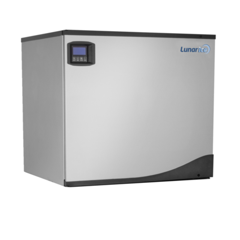 Lunar Ice LUIM-500 521 lb Modular Ice Machine Front View In Stainless Steel Finish