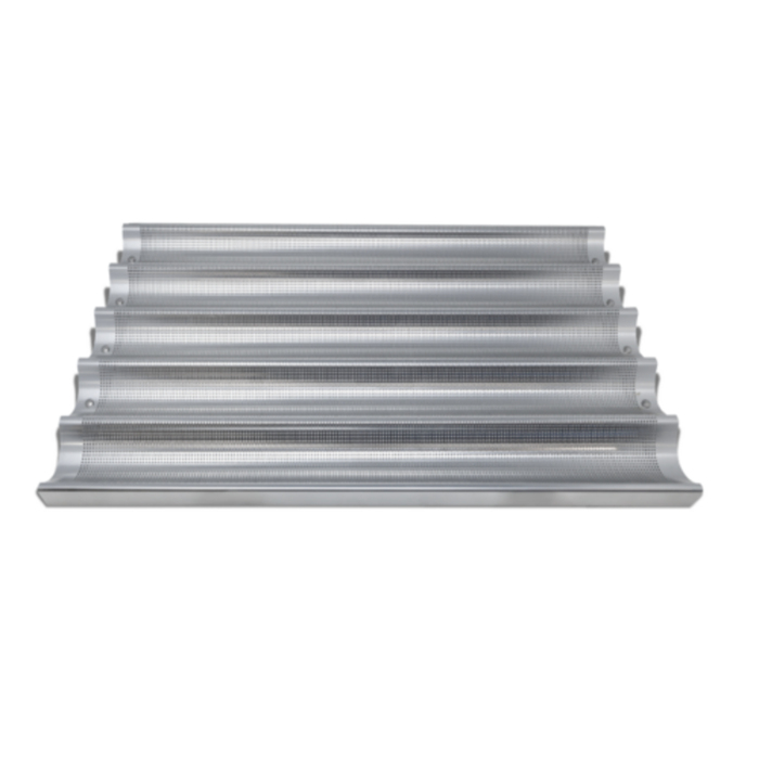 Omcan 81115 18" x 26" 5-Compartment Baguette/French Bread Pan