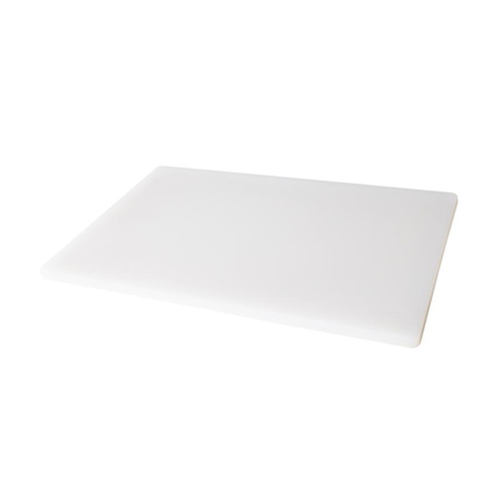 Omcan 41202 White Polyethylene Rigid Cutting Board 15" x 20" non-porous durable cutting board for hygienic food prep