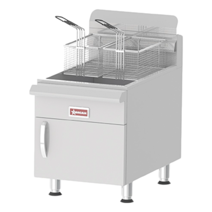 Omcan 43088 (CE-CN-UR-CF30-NG) 30 lb. Natural Gas Countertop Fryer