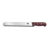 Victorinox 7.6059.12 14" Wide Granton Edge Wood Handle Slicer Knife