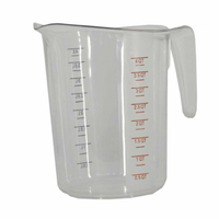Omcan 80574 4 Quart (3800ml) Clear Polycarbonate Stackable Measuring Cup