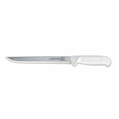 OMCAN Professional Grade 8-Inch Straight Blade White Handle Fillet Knife