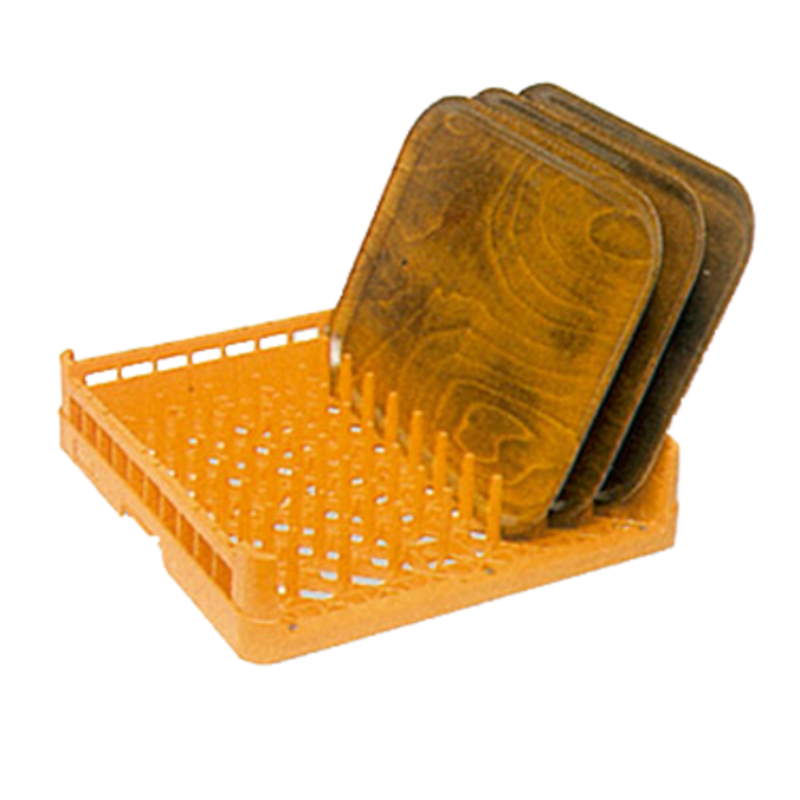 Fagor 19031197 500x500mm Commercial Dishwasher Rack for Bun Pans and Trays holding baking trays in commercial kitchen