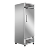 Omcan 58001 27-Inch Single Door Reach-In Commercial Freezer stainless steel single-door upright freezer on casters