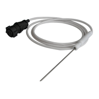 High-Precision Food Monitoring Sensor with White Cable and Metal Probe for Accurate Measurement