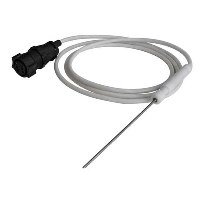 High-Precision Food Monitoring Sensor with White Cable and Metal Probe for Accurate Measurement