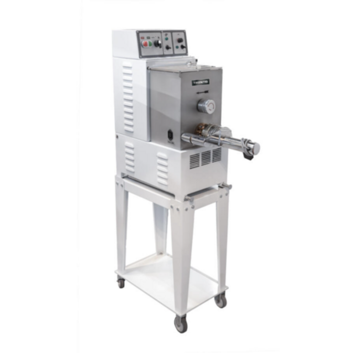 TRENTO 49118 Floor Model Pasta Extruder Machine 33 lbs/hr heavy-duty commercial fresh pasta extruder with hopper and stand