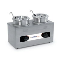 Nemco 6120A-CW-ICL Twin 4 Quart Countertop Food Pan Warmer/Cooker