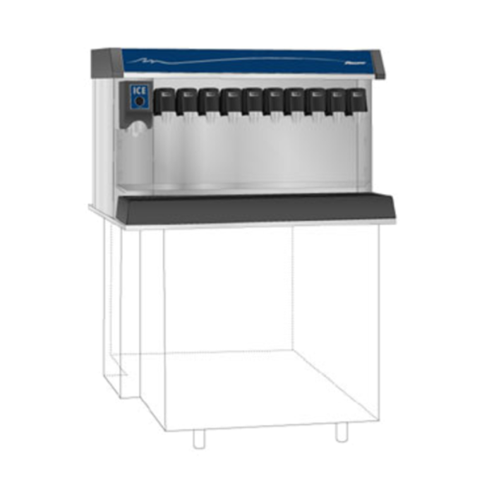 Follett VU300B8RL Vision 300 lb In-Counter Soda Ice Dispenser