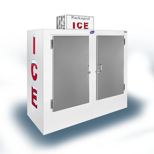 Leer L064UASP 64 Inch Outdoor Ice Merchandiser 65 Cubic Feet Auto Defrost