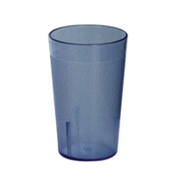 Omcan 80331 8 oz. Blue Plastic Pebbled Stacking Tumbler
