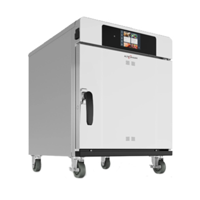 Alto-Shaam 750-TH Halo Heat Cook And Hold Oven With A White Exterior And Digital Control Panel