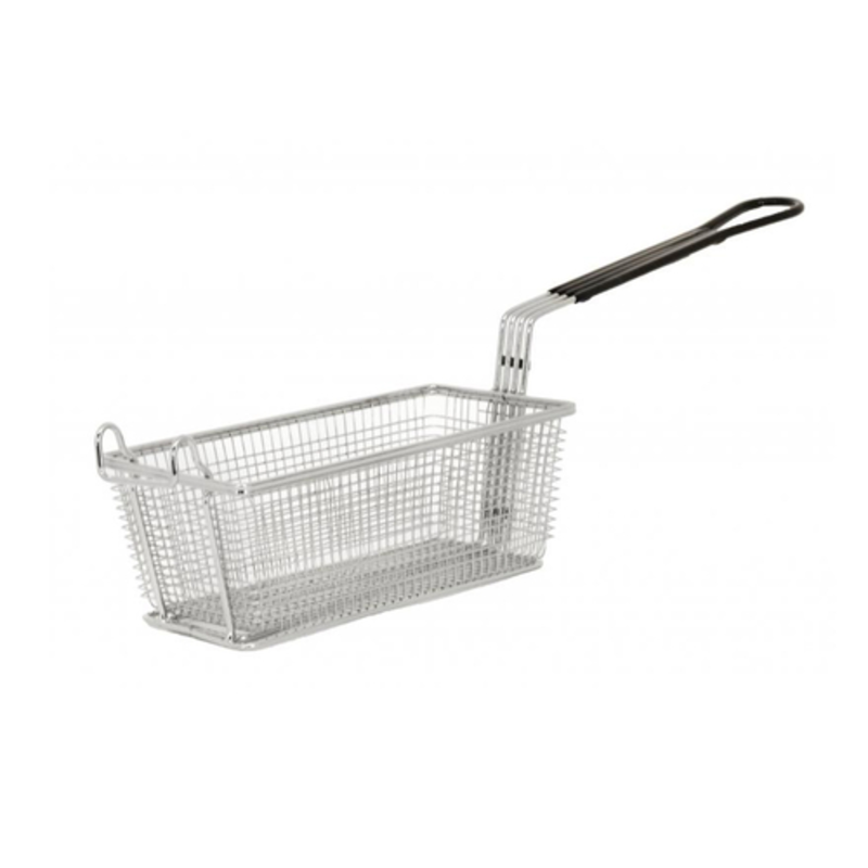Omcan 80553 Durable Stainless Steel Commercial Fryer Basket With Heat-Resistant Handle
