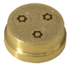 Étiquette alternative : OMCAN 26084 Gargati Bronze Shape 8mm Plaque de matrices en laiton pour pâtes pour machines commerciales Omcan