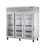 True STR3R-3G-HC 77.75 inch Three Glass Door Reach-In Refrigerator