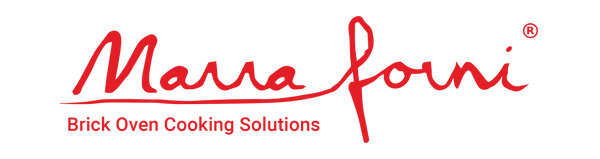 Maria Forni logo with red cursive text on a white background