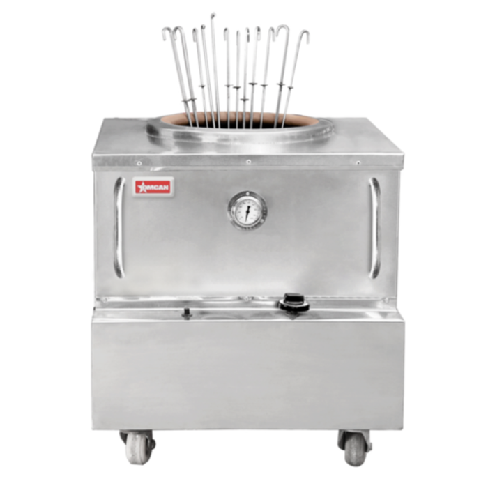 Omcan 49091 Stainless Steel Tandoor Clay Oven 32" x 32" Natural Gas
