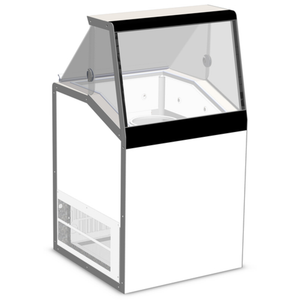 Master-Bilt DD-26L 27-1/4"W Low-Glass Ice Cream Dipping Cabinet (4) Can Capacity